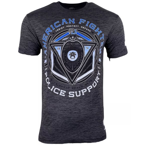 AMERICAN FIGHTER Men's T-Shirt S/S STATE LINE TEE - Picture 2 of 12